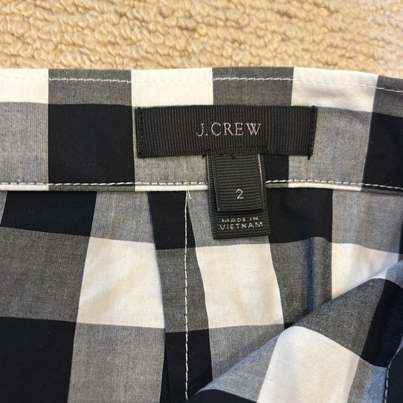 J. Crew Black and White Gingham Mini Skirt - Picture 2 of 3